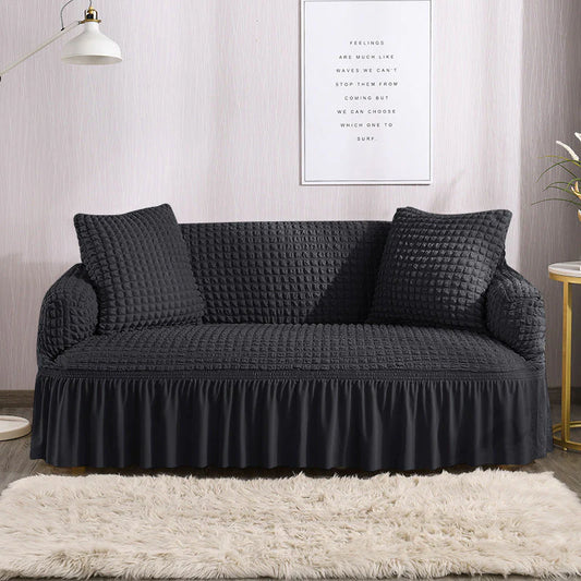 Textured Sofa Cover (Black)