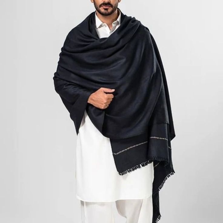 Pashmina Wool Shawl (Black)