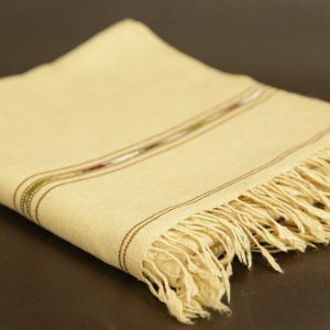 Premium Pashmina Wool Shawl (Classic Ivory / Beige / Cream)