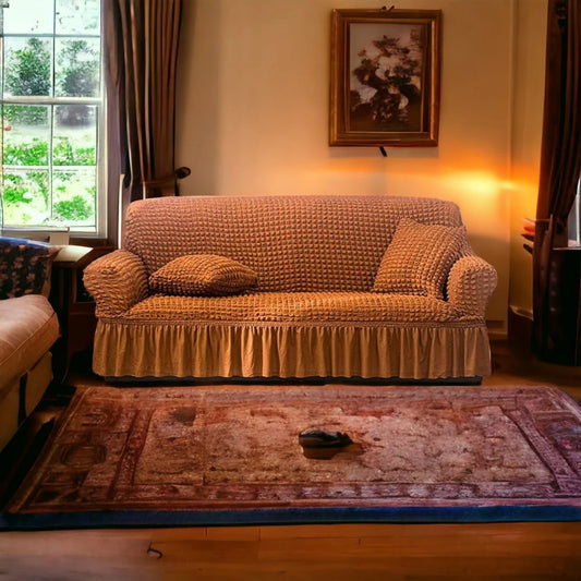 Textured Sofa Cover (Copper)