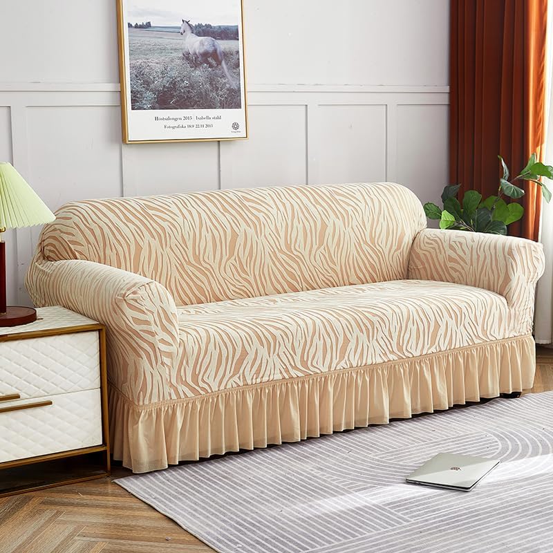 Zebra Pattern Sofa Cover (Copper)