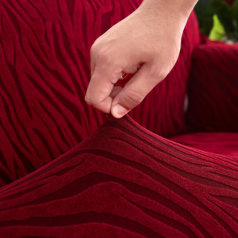 Zebra Pattern Sofa Cover (Red)
