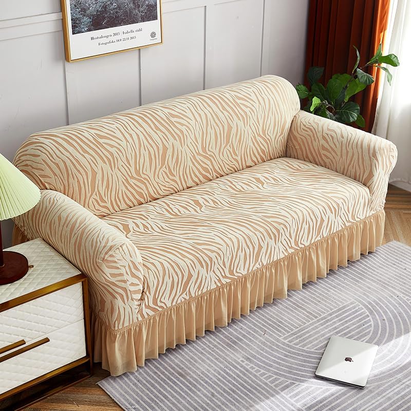 Zebra Pattern Sofa Cover (Copper)