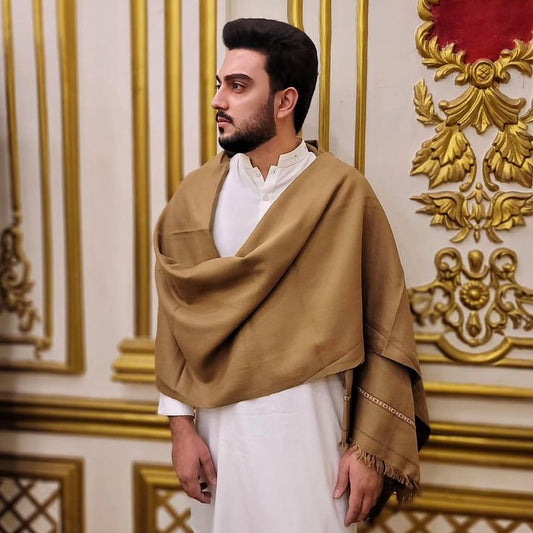Pashmina Wool Shawl (Golden / Camel)