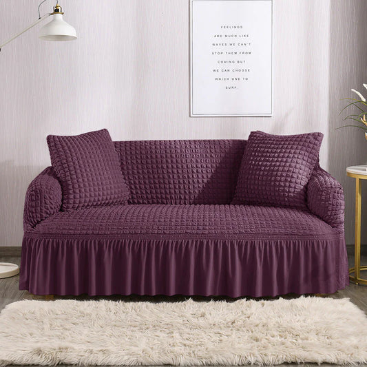 Textured Sofa Cover (Purple)